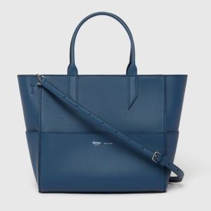 METIER Incognito Crossbody Cabas Small Tote in Storm (Blue) Leather